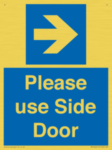 Please use Side Door (arrow Right) 